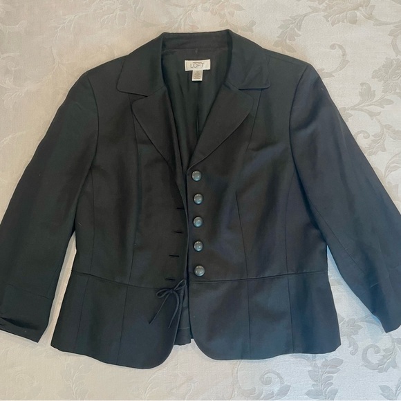 Black Ann Taylor Loft jacket - 3/4 sleeve, lined - Picture 1 of 5